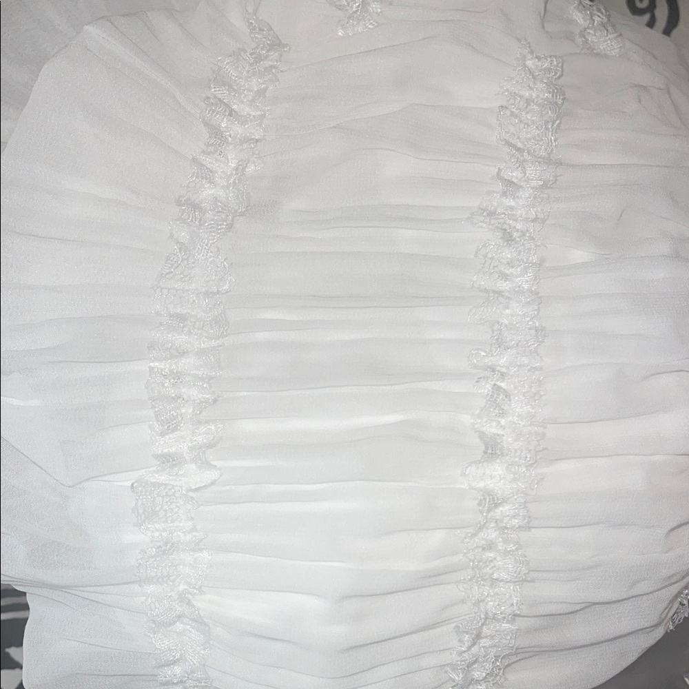 White Ruffled Halter Top - Picture 4 of 4